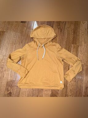 Vuori Mustard Yellow Lightweight Hoodie (no size tag)